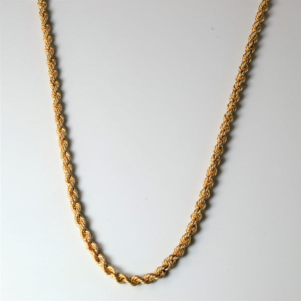 10k Yellow Gold Rope Chain | 18