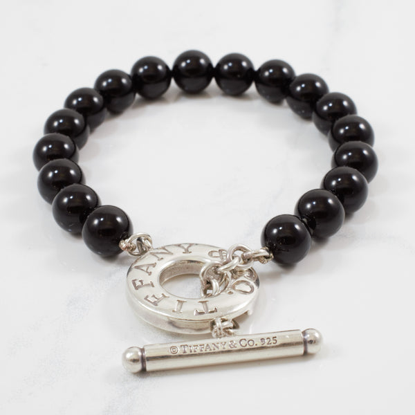 'Tiffany & Co.' Onyx Toggle Bracelet | 8