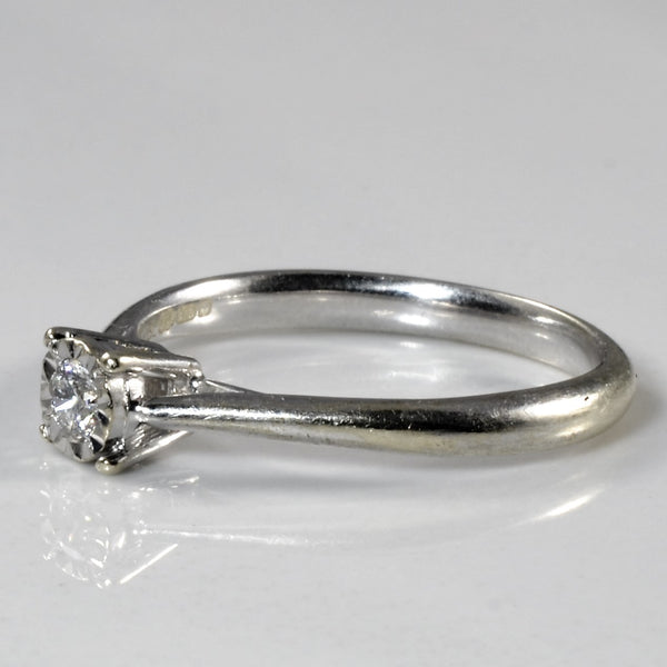 Illusion Solitaire Diamond Ring | 0.10ct | SZ 6.5 |