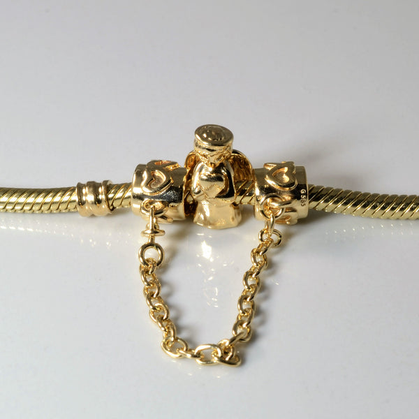 'Pandora' Gold Angel Charm Bracelet | 7