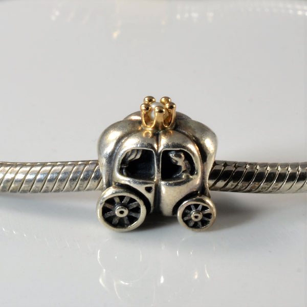 'Pandora' Two Tone Bracelet with Royal Carriage Charm | 8