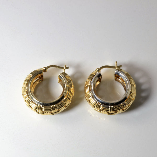 Woven Gold Hoop Earrings |