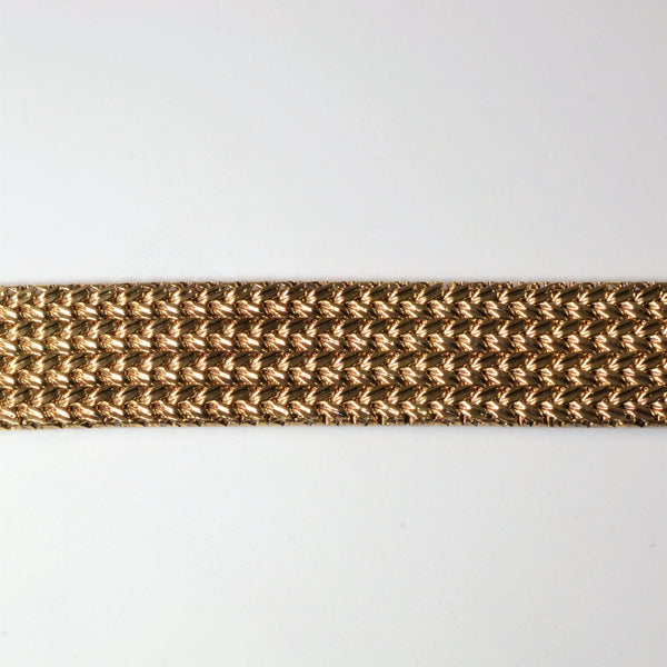 'Birks' Woven Gold Bracelet | 8
