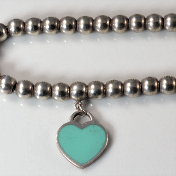 'Tiffany & Co.' Mini Heart Tag Bead Bracelet | 6.25
