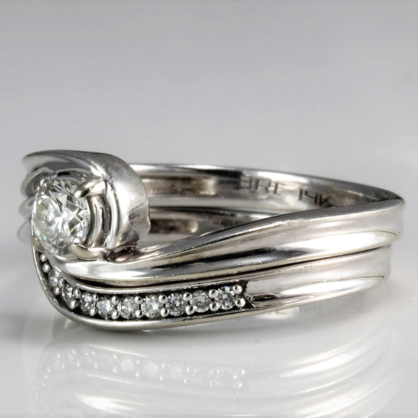Bypass Diamond Wedding Ring Set | 0.25 ctw, SZ 5 |