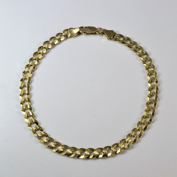 10k Curb Link Chain Bracelet | 9