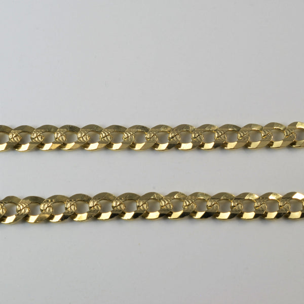 10k Curb Link Chain Bracelet | 9