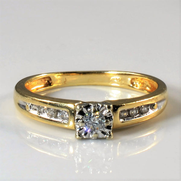 Channel Band Diamond Promise Ring | 0.12ctw | SZ 4.75 |