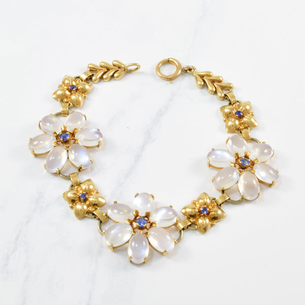 'Wordley, Allsopp, and Bliss' Sapphire & Moonstone Bracelet | 0.65ctw, 31.50ctw | 8