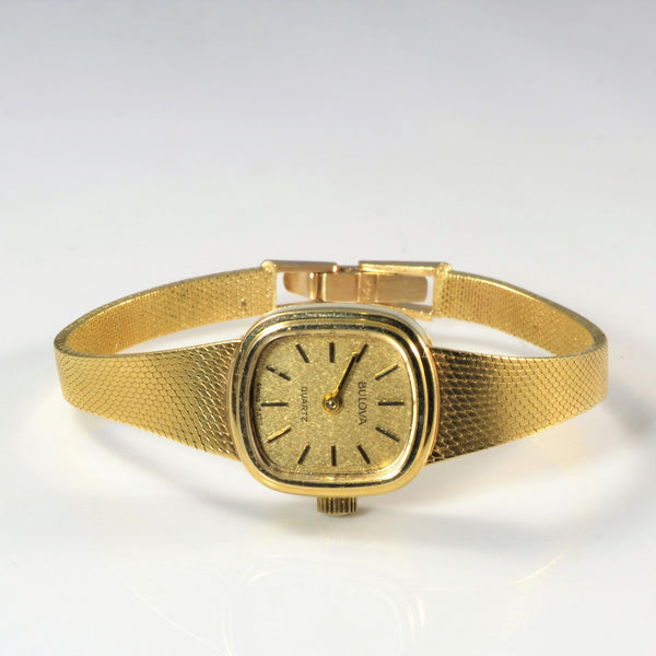 'Bulova' 14k Yellow Gold Watch | 6.5