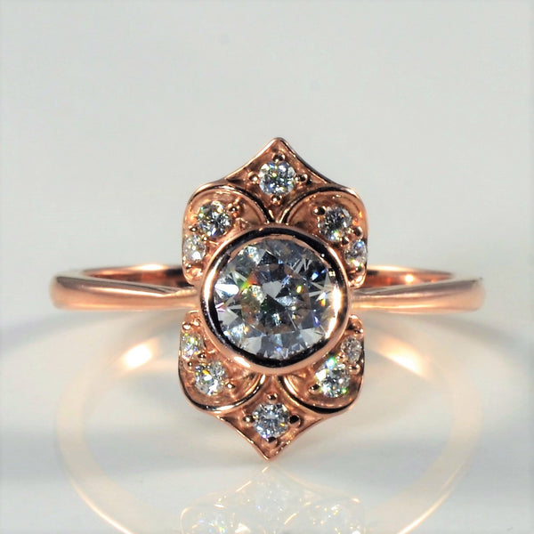 'Bespoke' Bezel Set Diamond Engagement Ring | 0.93ctw | SZ 7.5 |