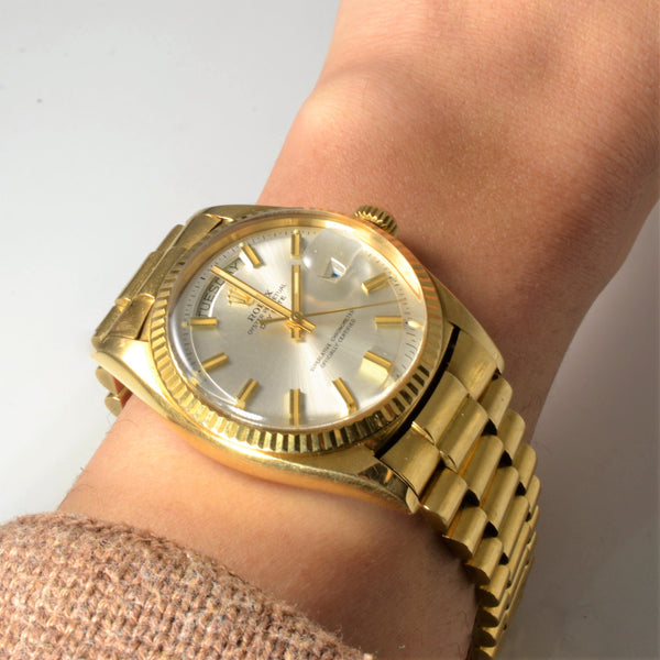'Rolex' Solid Gold Day Date Watch |