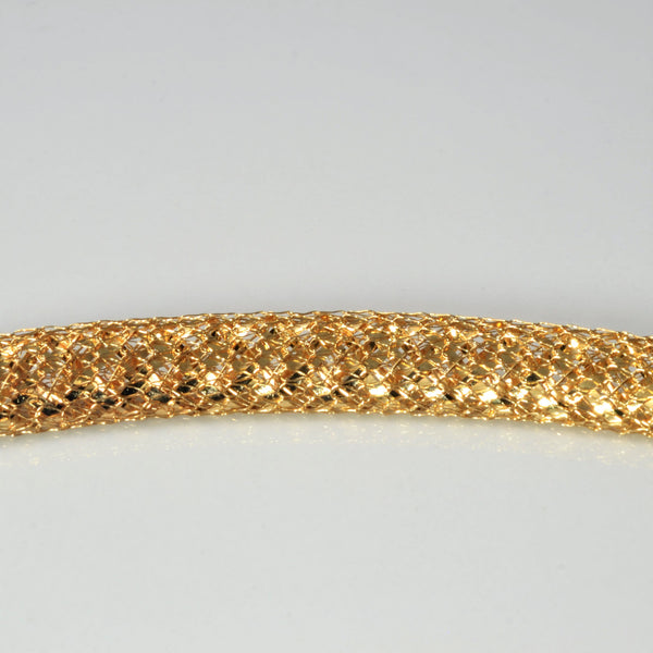 'Raika' Hollow Gold Bow Mesh Necklace | 17