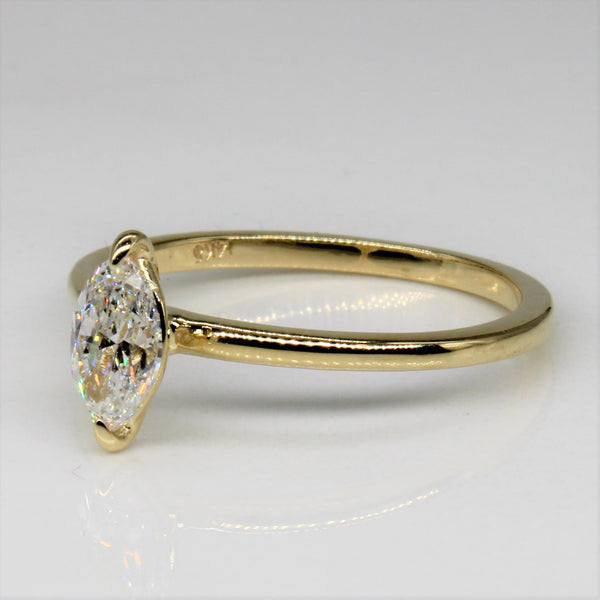 'Bespoke' Marquise Diamond Solitaire Engagement Ring | 0.55ct | SZ 6.75 |