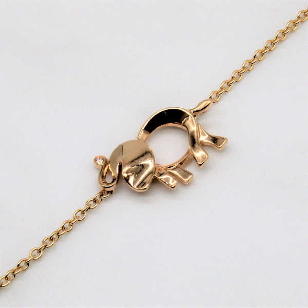 'Tiffany & Co.' Save the Wild Elephant Bracelet | 0.01ct | 6