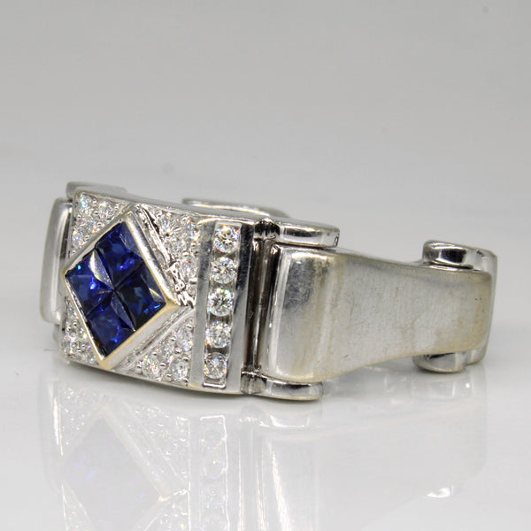 Sapphire & Diamond Hinged Ring | 0.50ctw, 0.22ctw | SZ 8.75 |