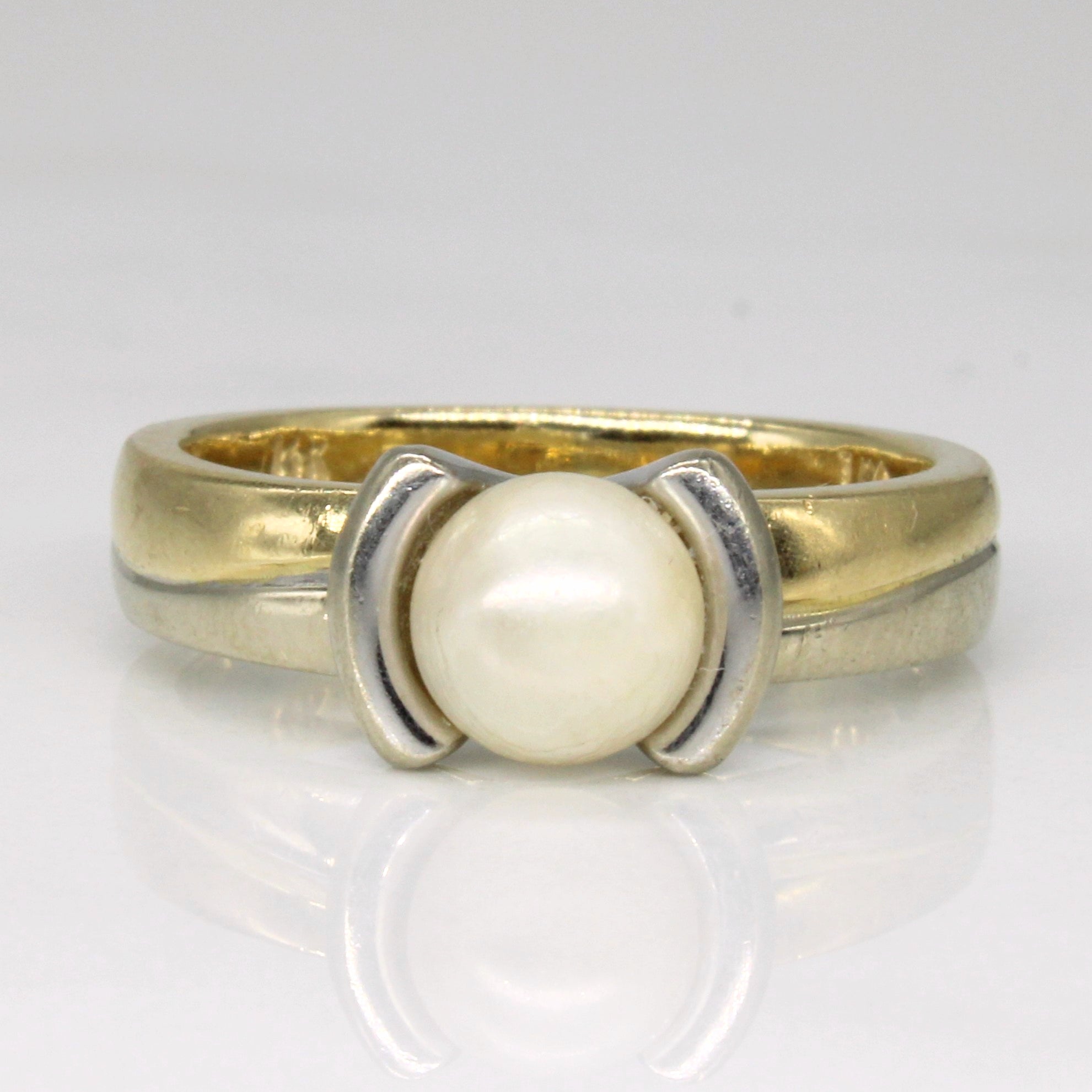 Solitaire Set Pearl Ring | SZ 5.75 |