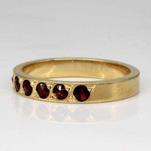 Garnet Flush Set Ring | 0.21ctw | SZ 6.25 |