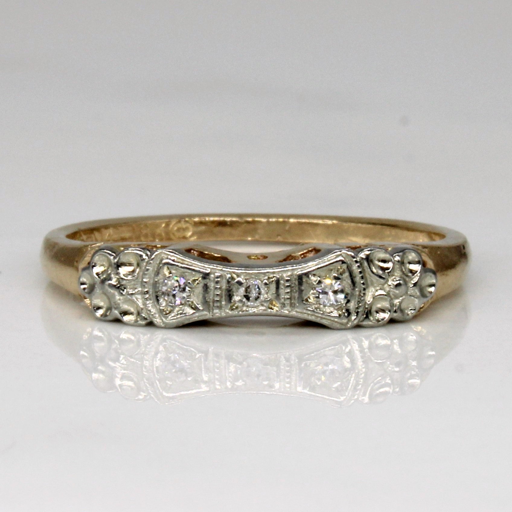 Vintage Three Stone Diamond Ring | 0.02ctw | SZ 5.5 |