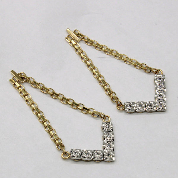 Diamond Chain Drop Earrings | 0.07ctw |