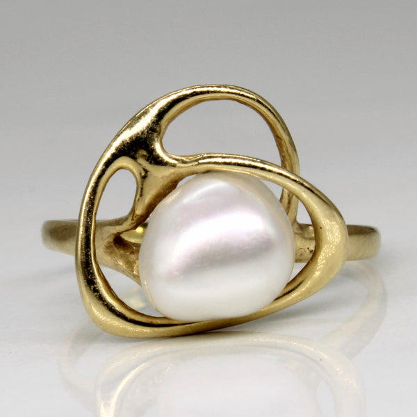 Abstract Baroque Pearl Ring | SZ 7.75 |