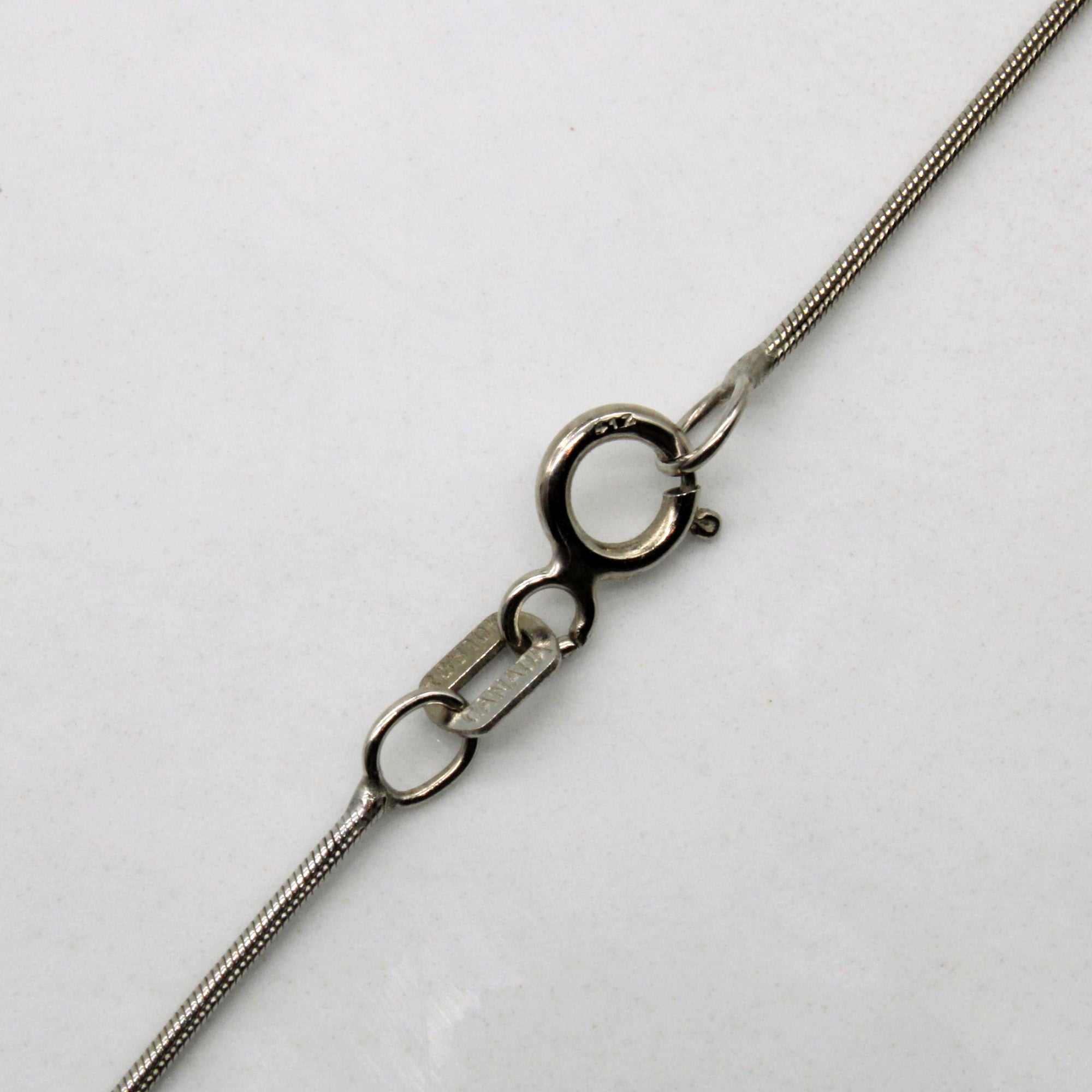 Aquamarine & Diamond Necklace | 0.40ct, 0.03ctw | 19