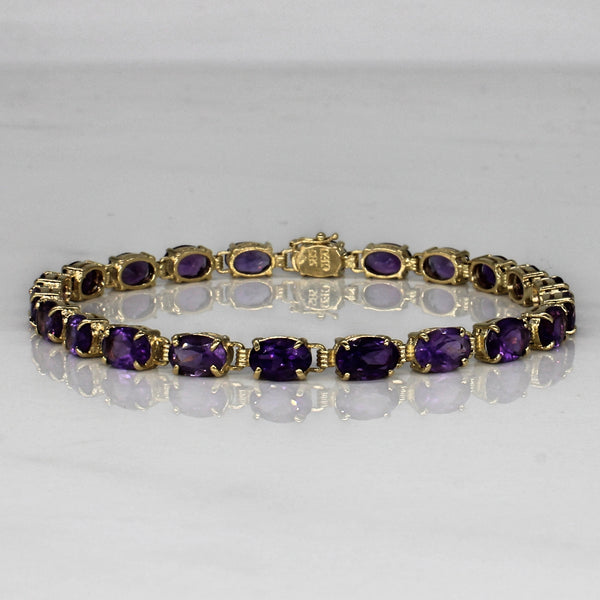 Amethyst Tennis Bracelet | 6.60ctw | 6.5