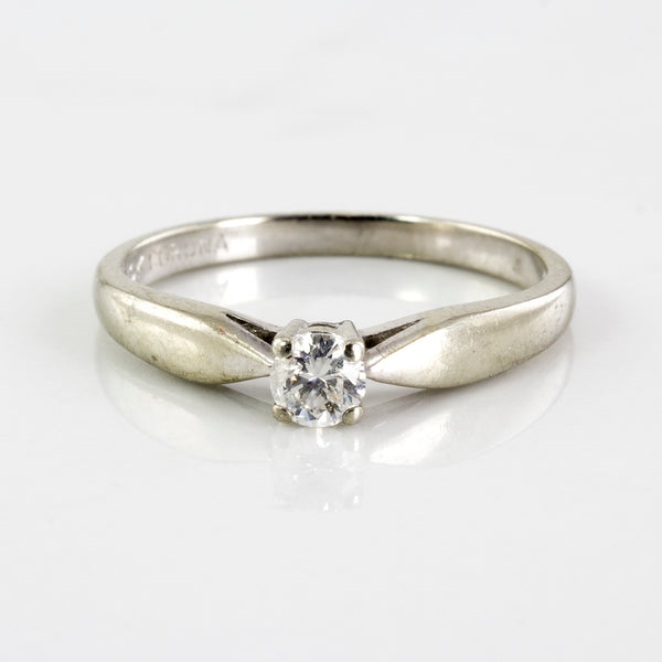 Tapered Diamond Solitaire Ring | 0.16 ctw | SZ 6.5 |